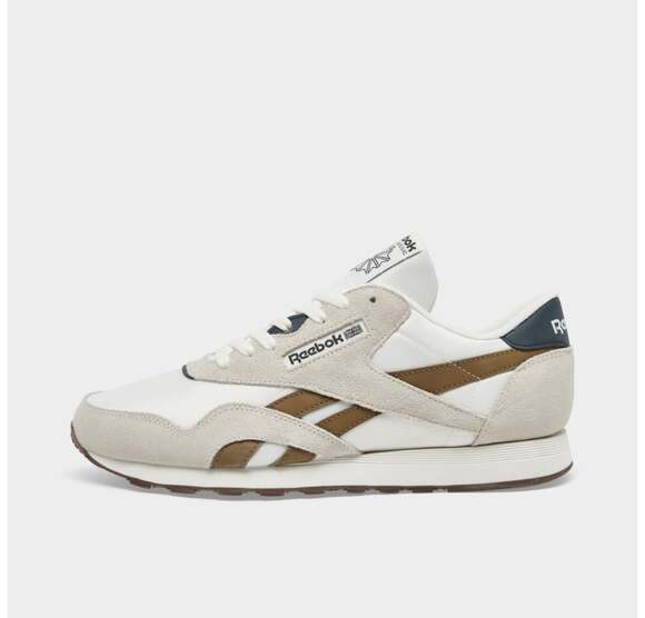 Reebok Men's Classic Nylon Casual Sneakers in Chalk/Trek Brown